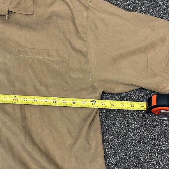 Tommy Bahama Shirt Men Sz XL Brown Relax Silk Blend Button Up Hawaiian S/S Solid - Picture 5 of 7